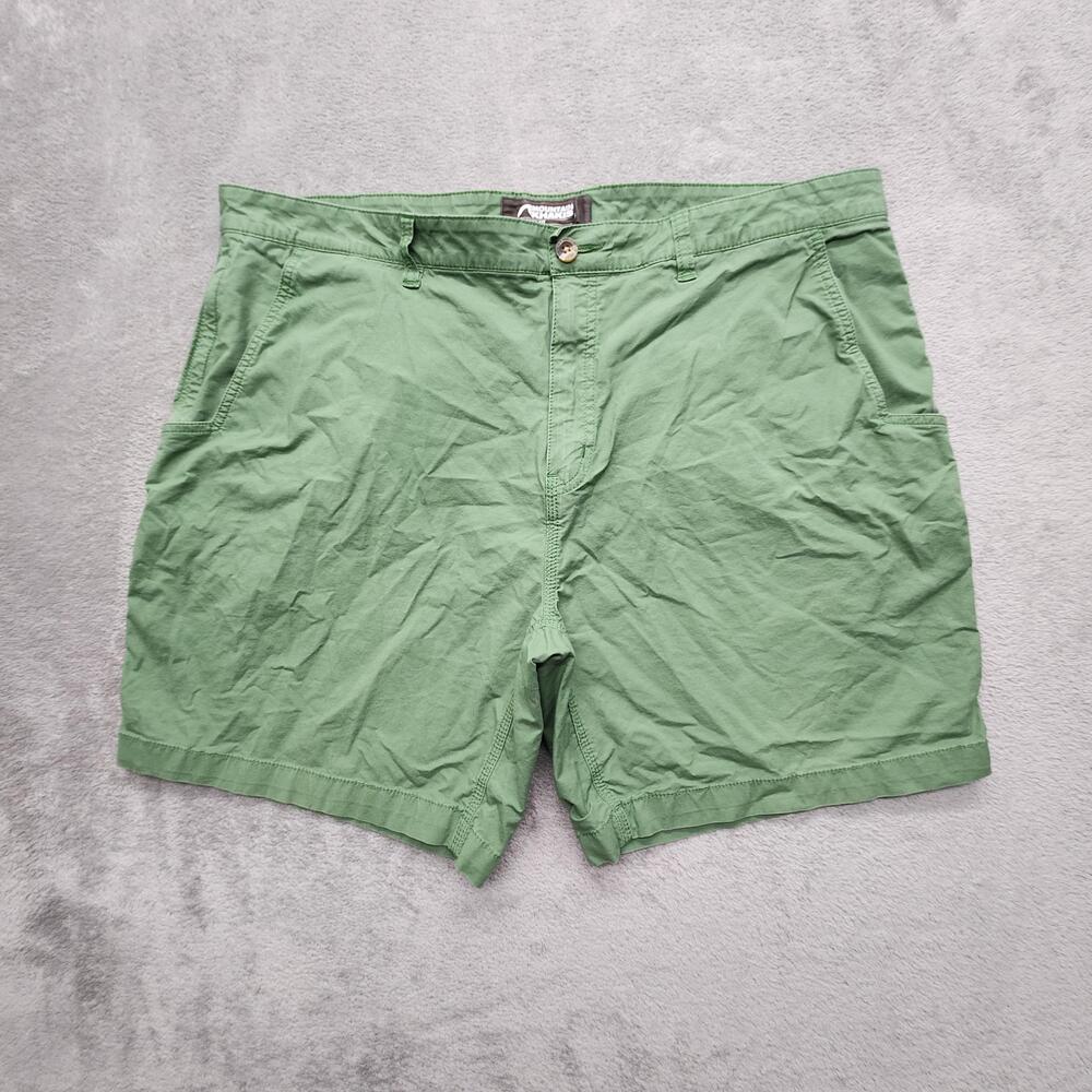 Mountain Khakis Shorts Mens Measured 41x7 Green Chino Relaxed Fit Pockets